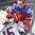BUFFALO, NEW YORK - JANUARY 2: Russia's Klim Kostin #24 crosschecks USA's Scott Perunovich #15 during quarterfinal round action at the 2018 IIHF World Junior Championship. (Photo by Matt Zambonin/HHOF-IIHF Images)


